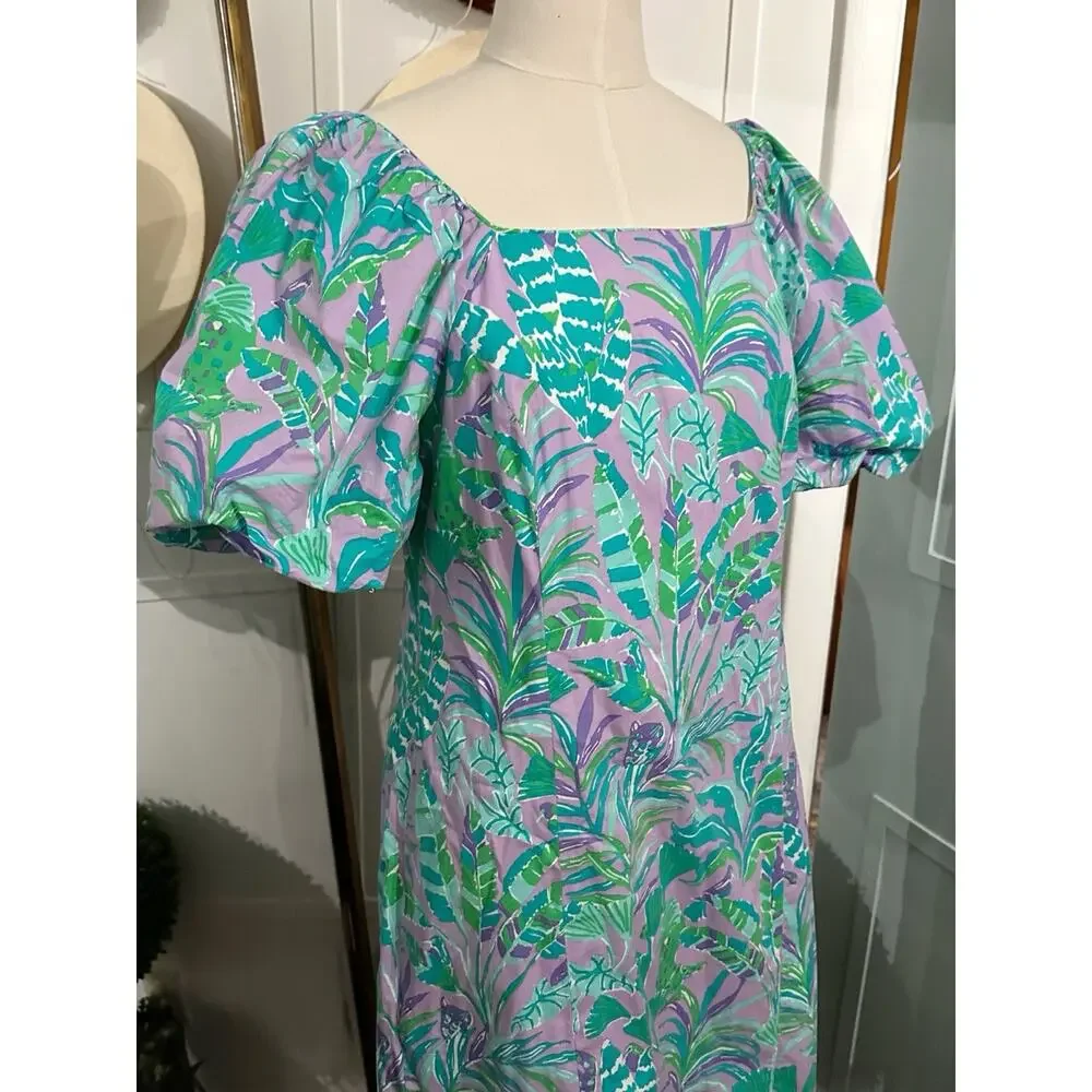 Lilly Pulitzer Lettie Short Sleeve Dress Purple Iris On the Chase Size 10 EUC - Picture 6 of 8